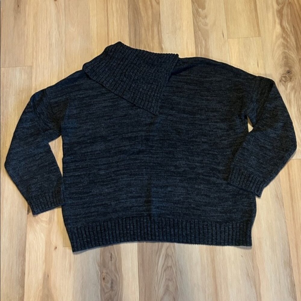 Matty M Charcoal Cowl Neck Sweater